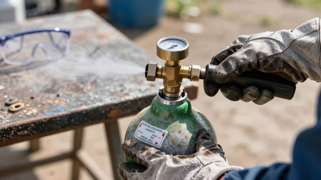 slowly vent oxygen cylinder fully