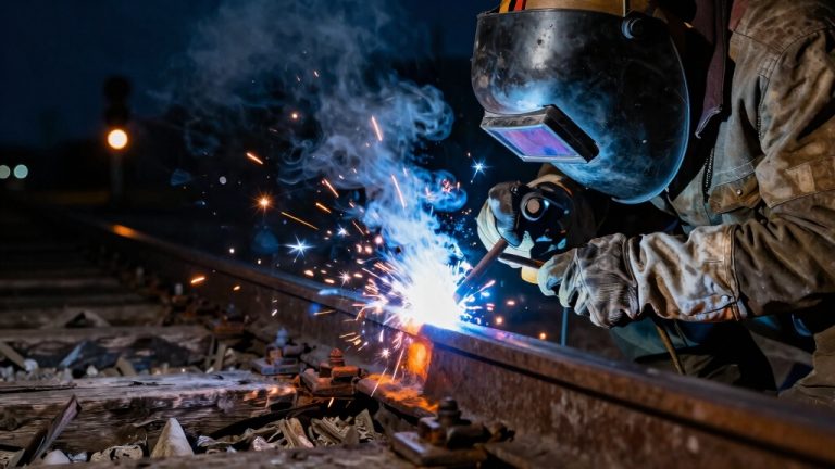 weld rails without power