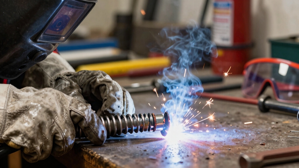 avoid welding spring steel