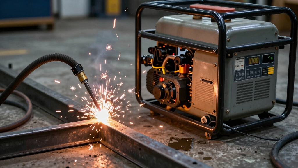 generator powering welding equipment