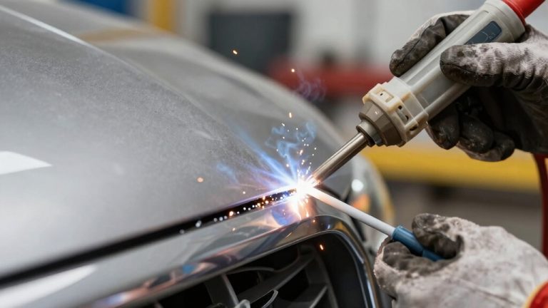 heat fuse cracked plastic bumper