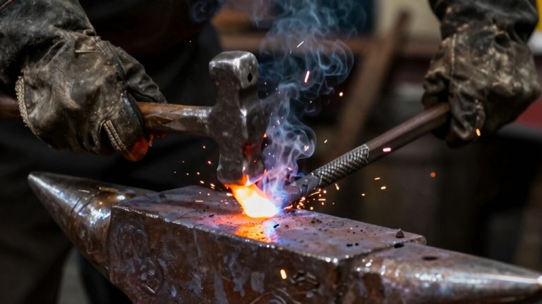 join hot metal pieces