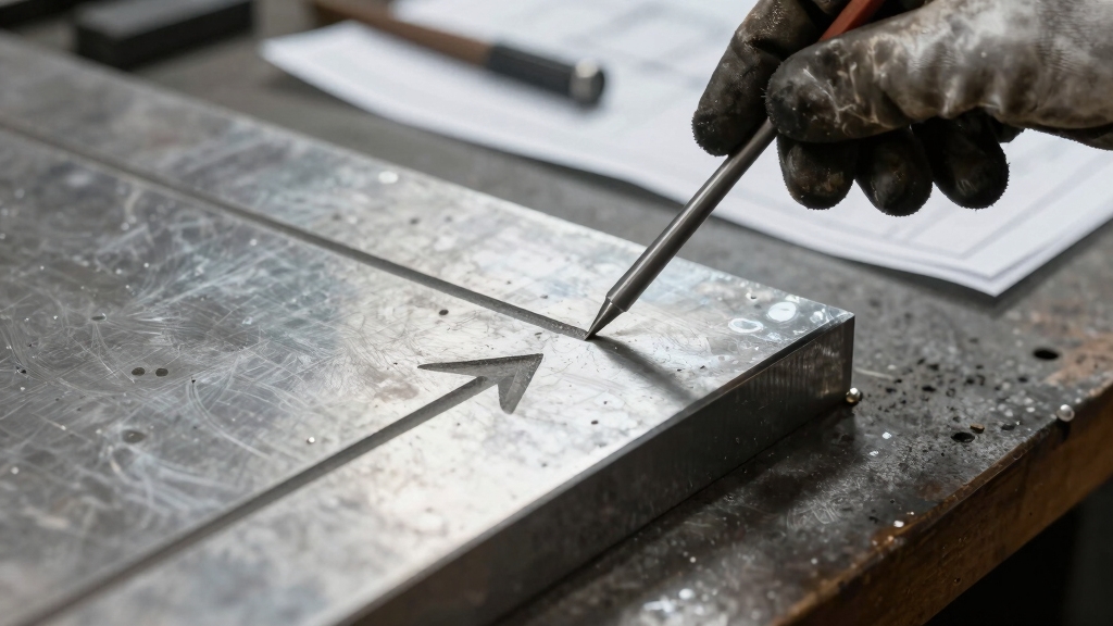 reference line and arrow