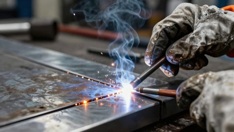 temporary welds holding parts