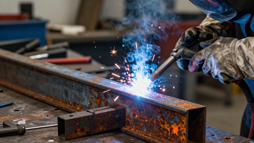 weld rust cautiously after cleaning