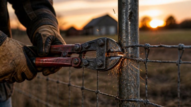 cutting welded wire fence