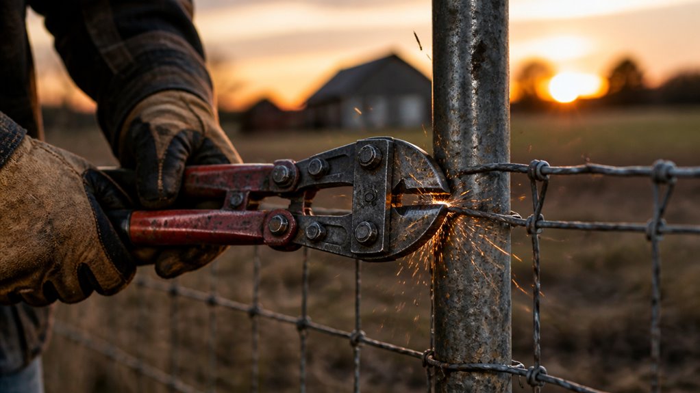 cutting welded wire fence