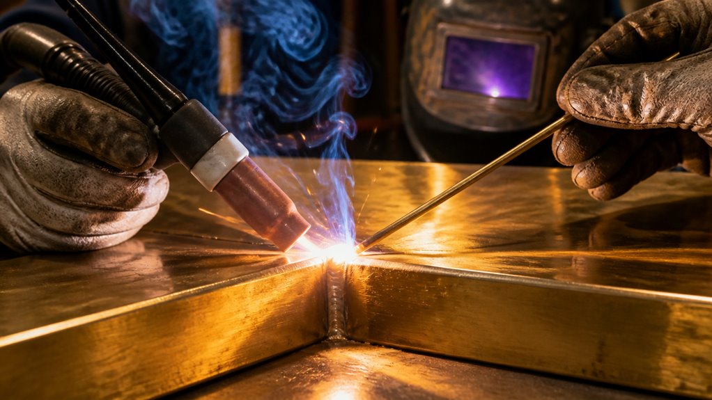 join brass parts using solder
