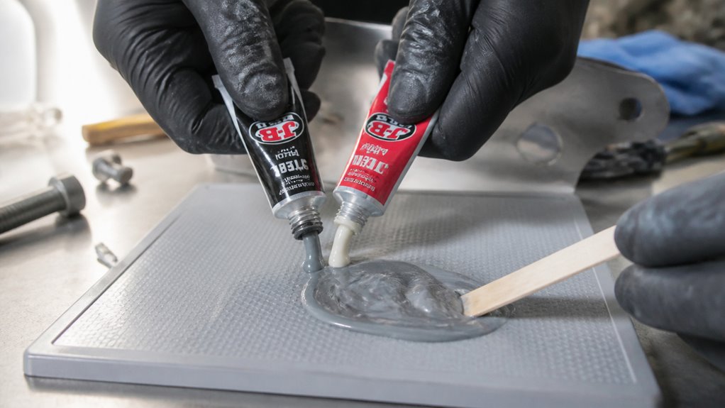 mix jb weld epoxy thoroughly