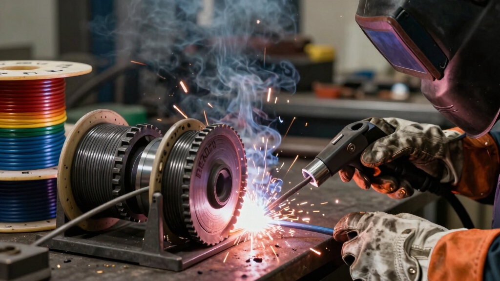 dcen knurled rolls flux core