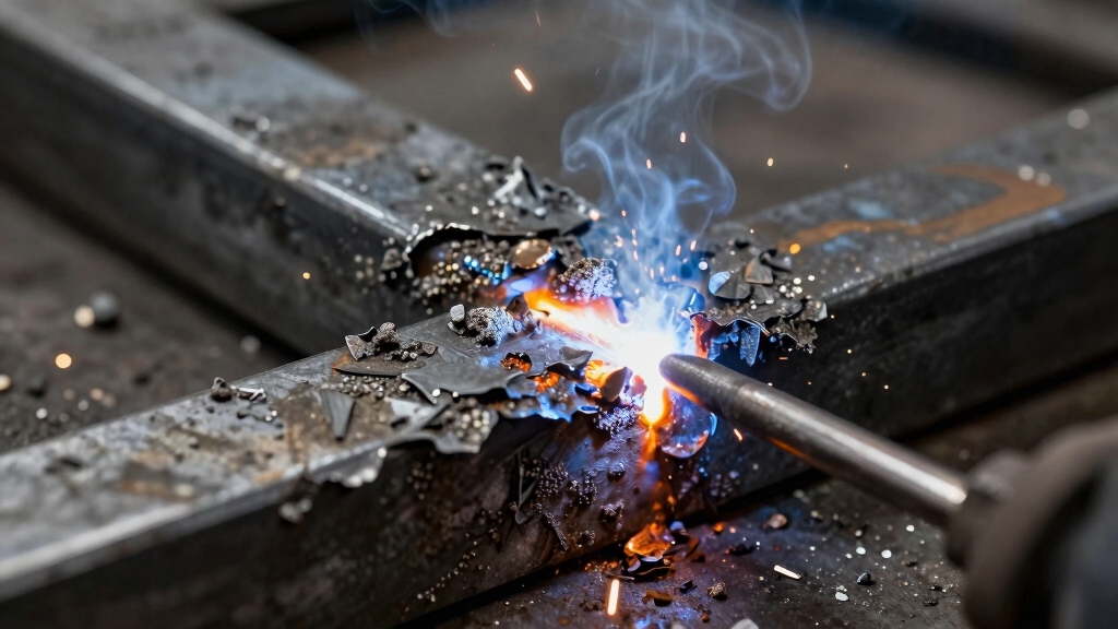 molten metal oxidized residue