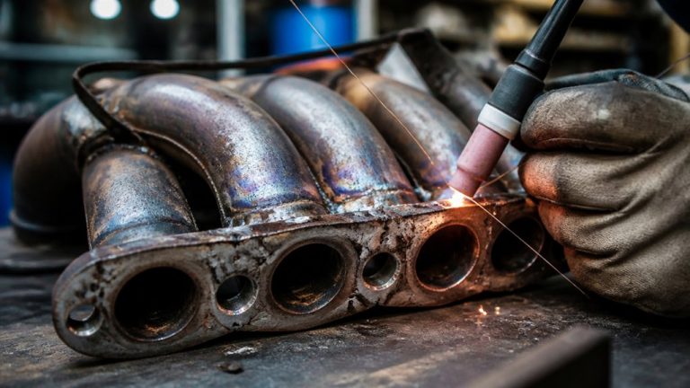 welding an exhaust manifold