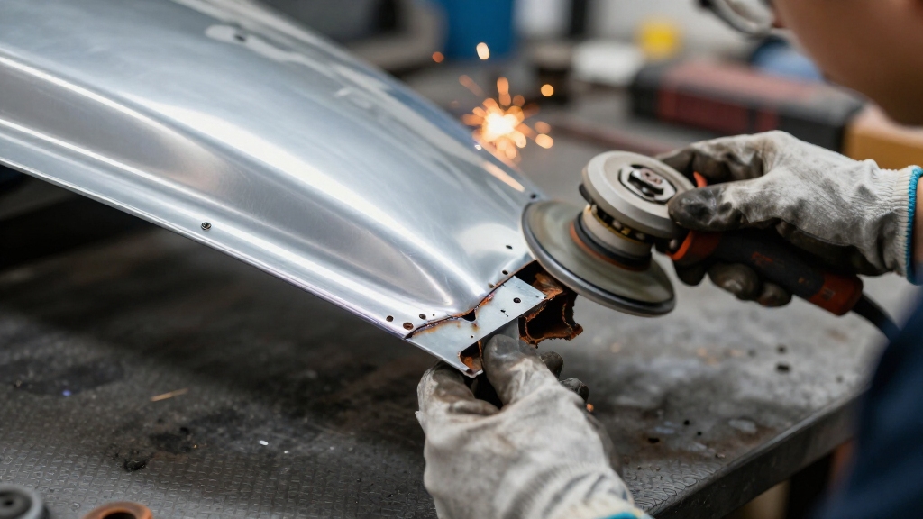 clean panels to bright metal