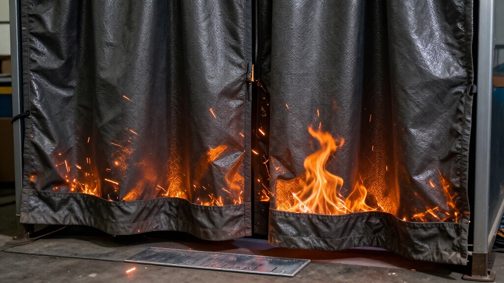flame resistant welding curtain materials