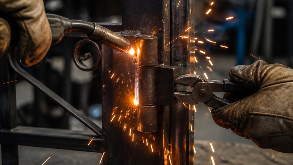weld gate hinges to metal